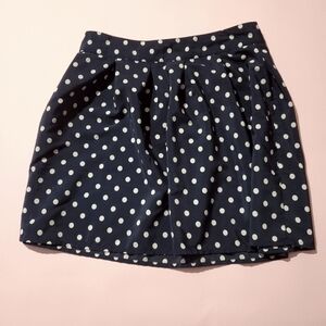 🎀 Aeropostale Super Cute Navy Polka Dot Skirt Summer Natical Preppy 🎀